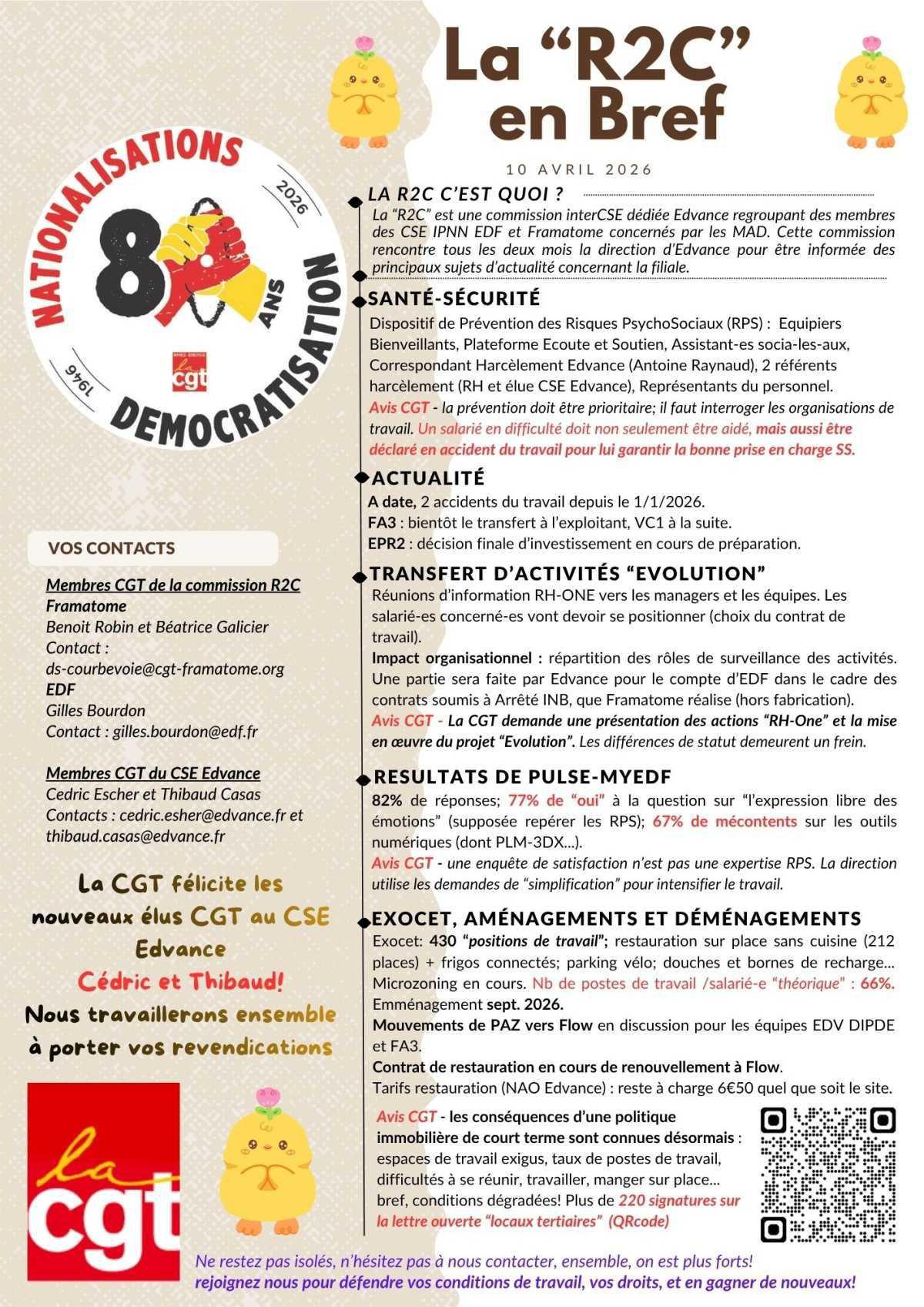 Le Bref CGT de la R2C du 10 Avril 2026
