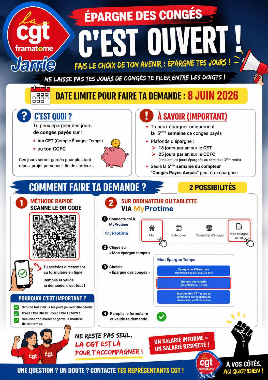 🔴 ÉPARGNE DES CONGÉS : C’EST OUVERT ! 🔴 ÉPARGNE DES CONGÉS : C’EST OUVERT !