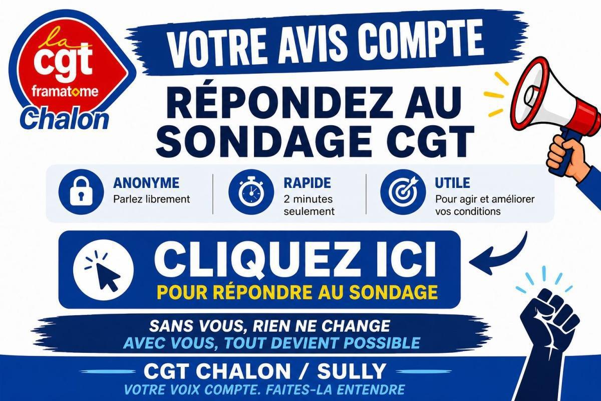 🔵 Salariés de Chalon / Sully : votre avis nous intéresse