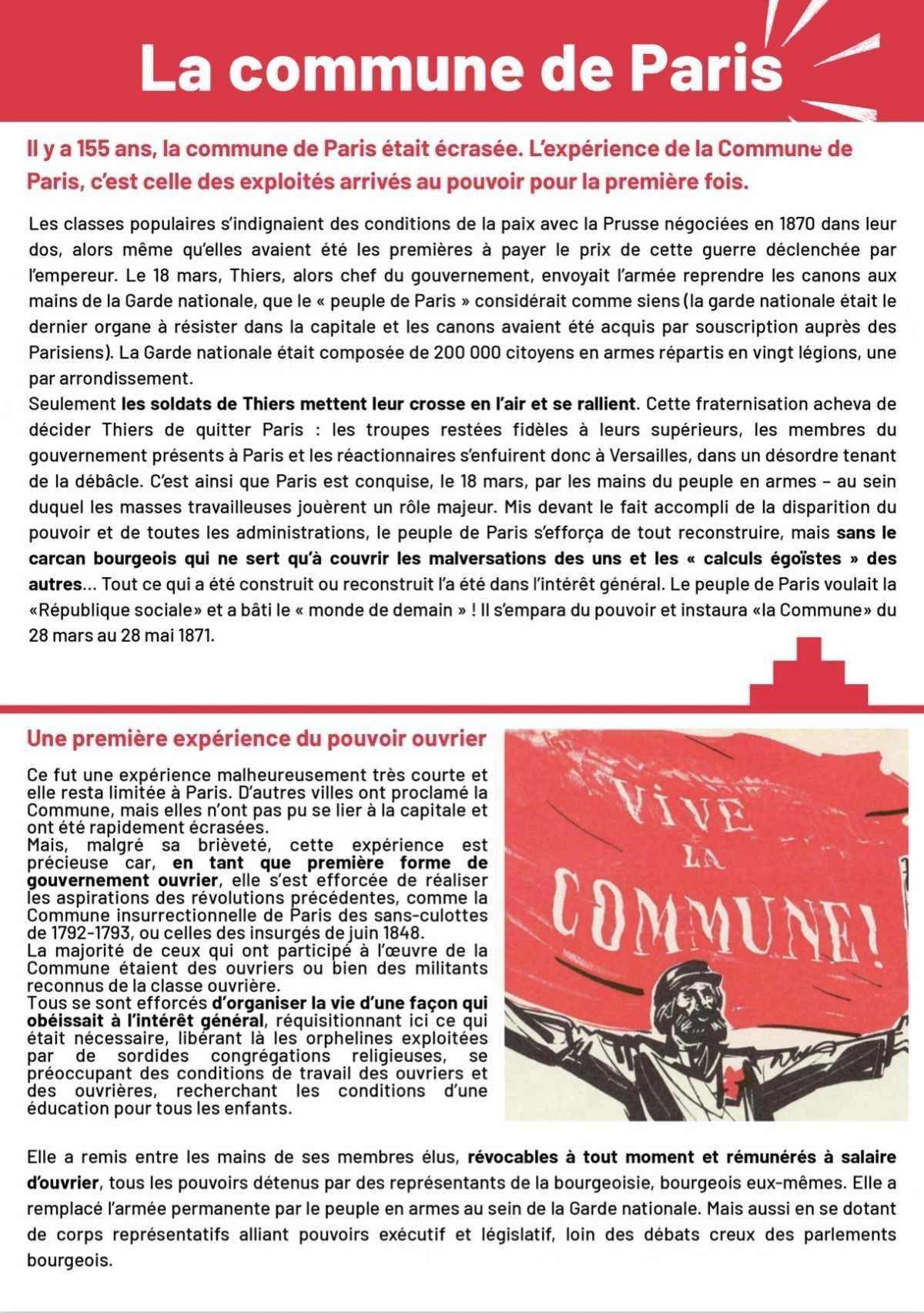  La Commune de Paris : quand le peuple prenait son destin en main