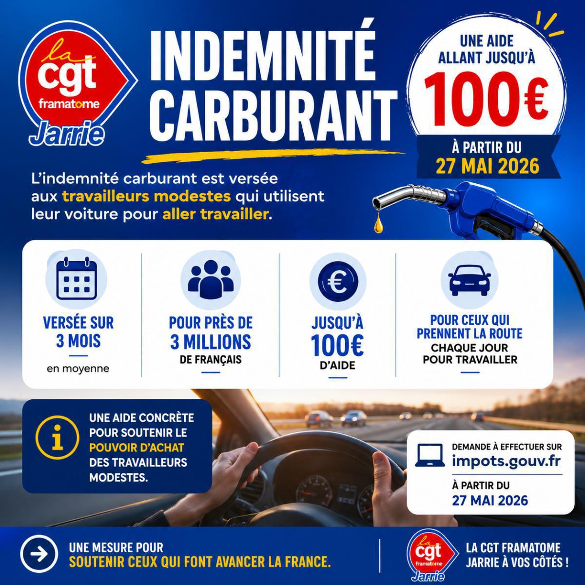 Prime carburant « grands rouleurs » : jusqu’à 100 € d’aide à partir du 27 mai 2026