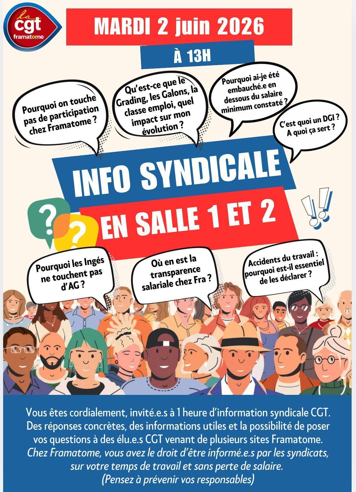 Réunion d’infos syndicale CGT