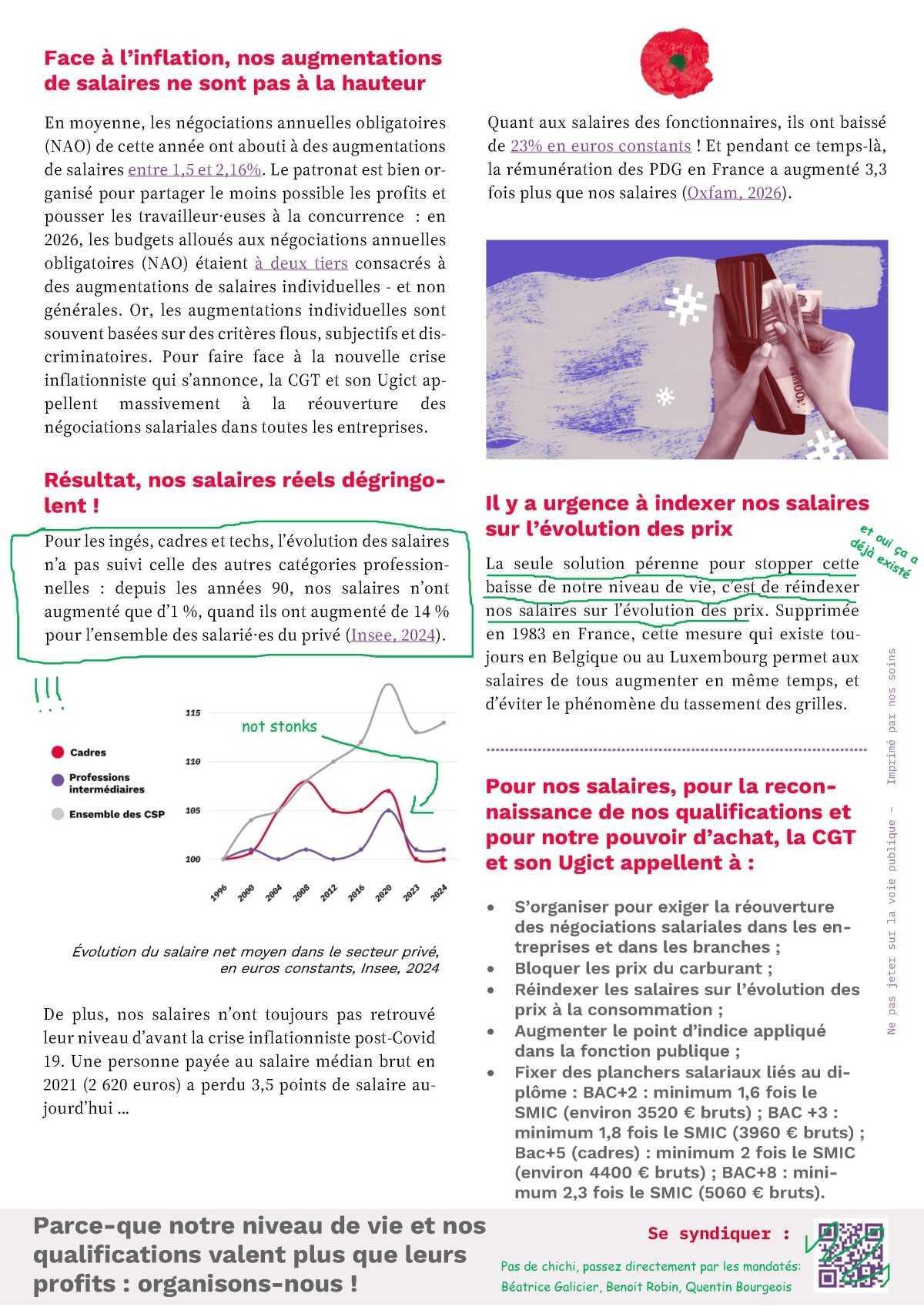 Urgence salaires: notre niveau de vie compte plus que leurs profits! Urgence salaires: notre niveau de vie compte plus que leurs profits!