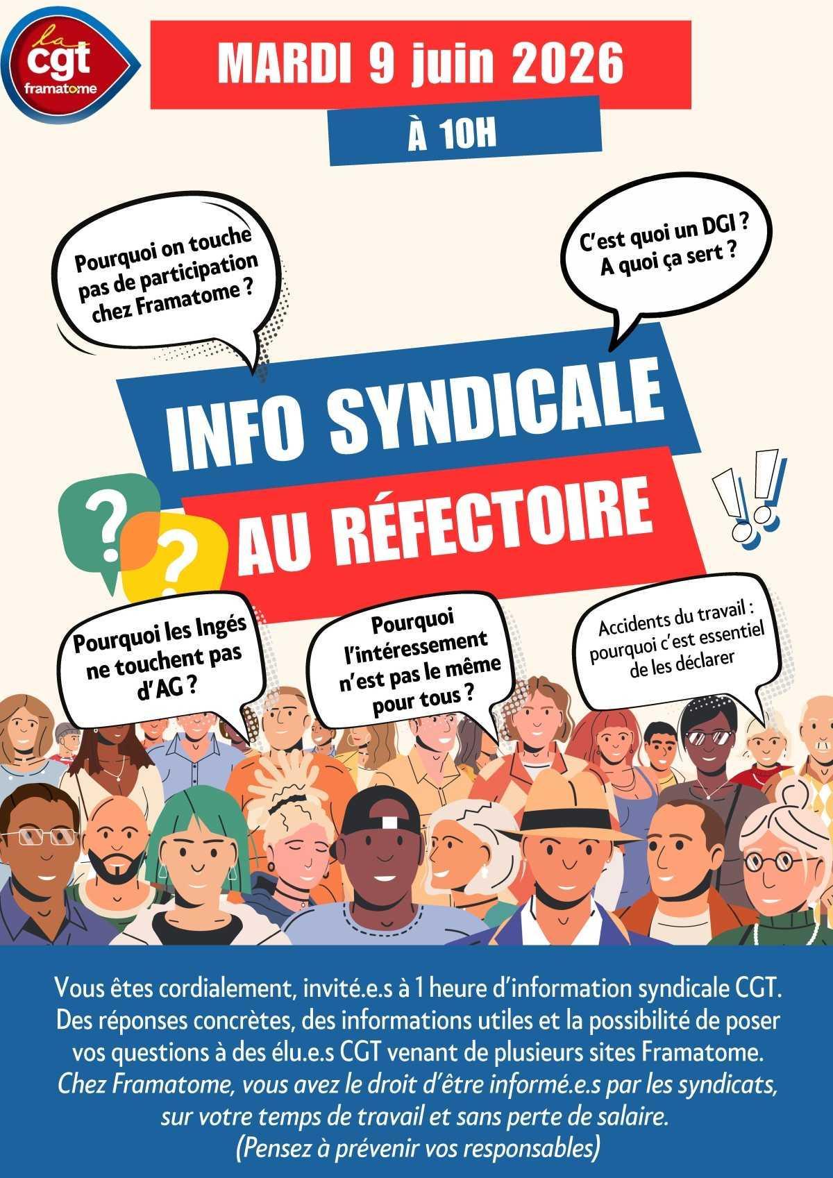 📢 Réunion d'information de la CGT à Maubeuge !