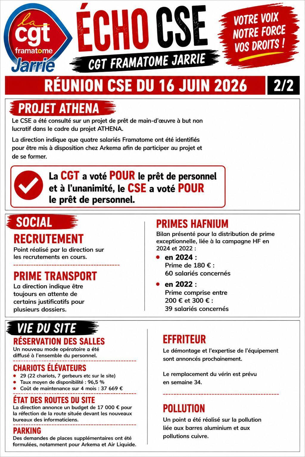 🔴 ÉCHOS CSE - 16 JUIN 2026