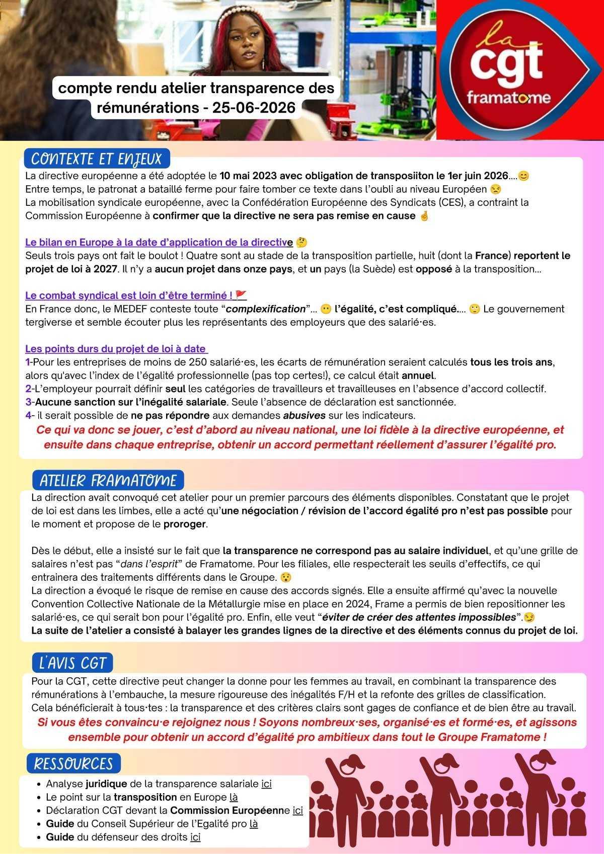 Transparence des rémunérations: continuons le combat pour l'égalité!