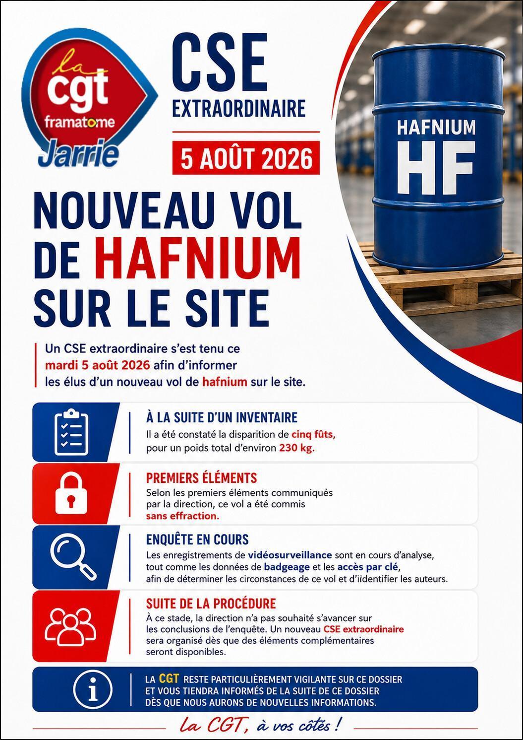 CSE extraordinaire : un nouveau vol de hafnium constaté sur le site