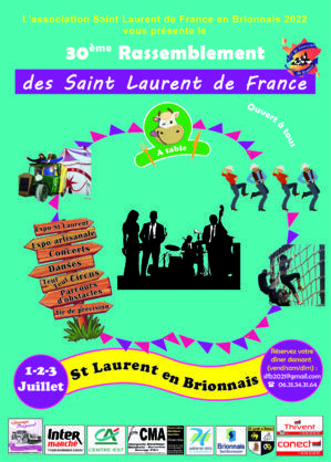 Vidéo 30ème Rassemblement des Saint Laurent de France 1er au 3 juillet 2022.