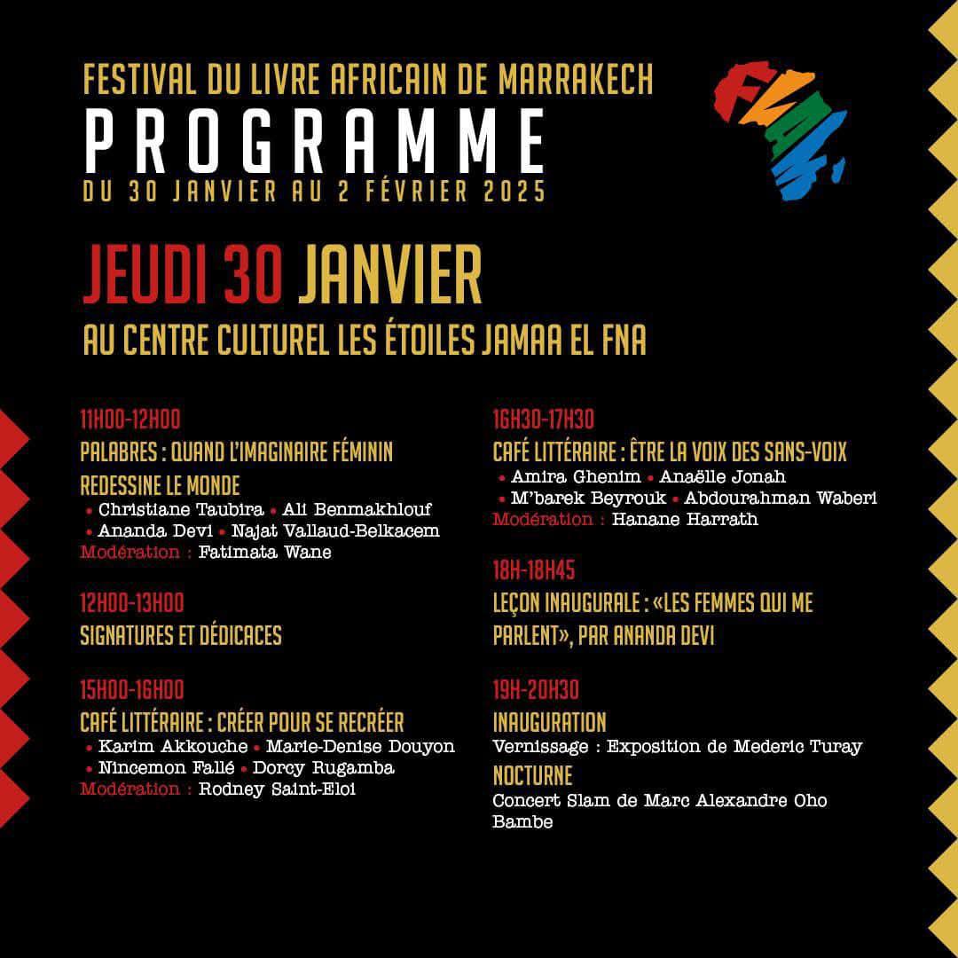 Le Festival du Livre Africain de Marrakech - FLAM C’est parti !! Le Festival du Livre Africain de Marrakech - FLAM C’est parti !!