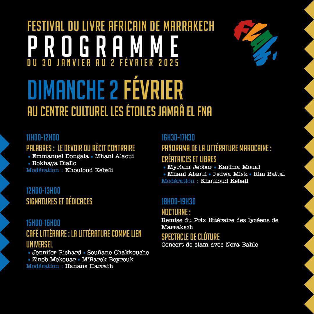 Le Festival du Livre Africain de Marrakech - FLAM C’est parti !! Le Festival du Livre Africain de Marrakech - FLAM C’est parti !!