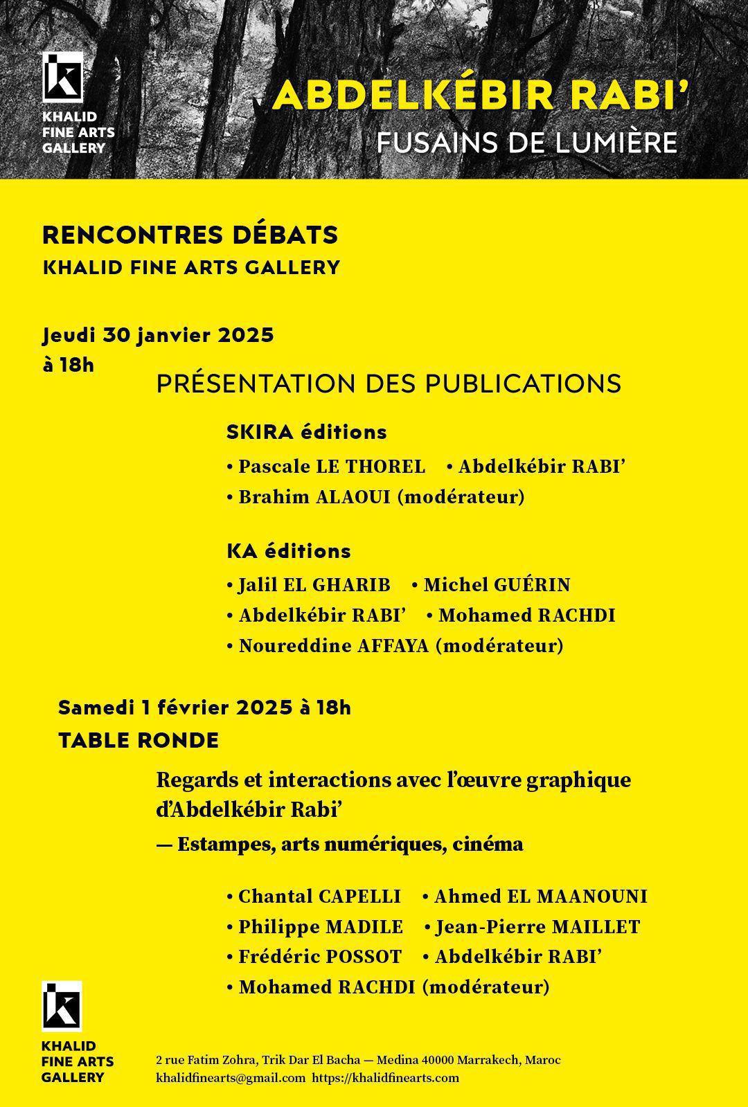 Rencontres débats à Khalidfinearts Gallery autour des grands fusains de Boulemane Rencontres débats à Khalidfinearts Gallery autour des grands fusains de Boulemane