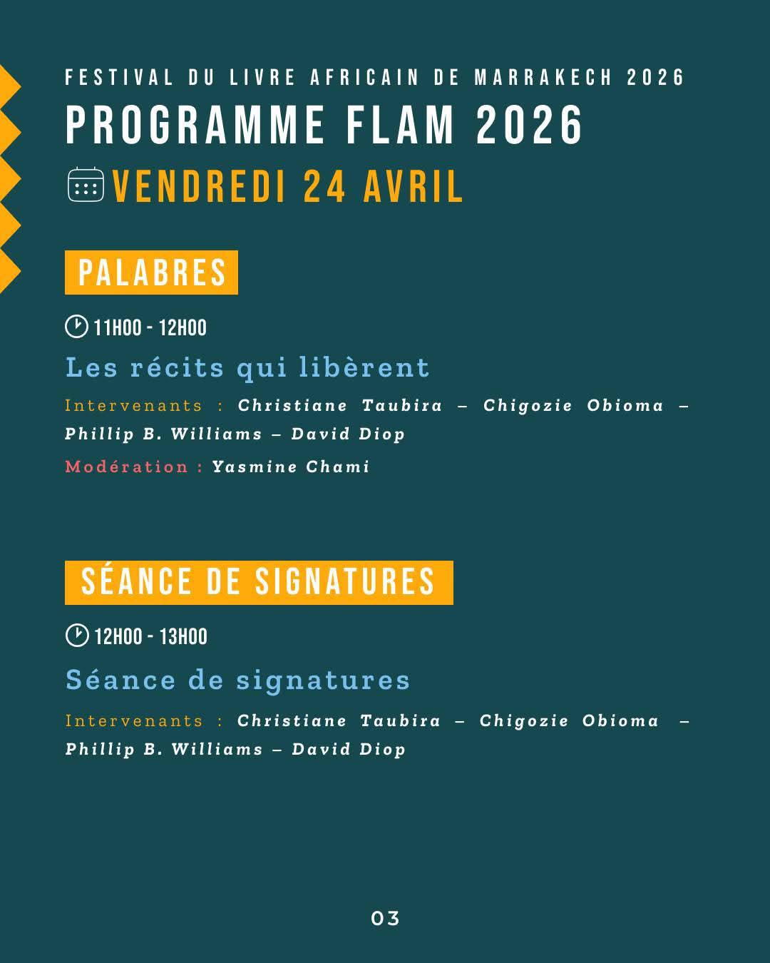 4ème édition du FLAM (Festival du Livre Africain de Marrakech)