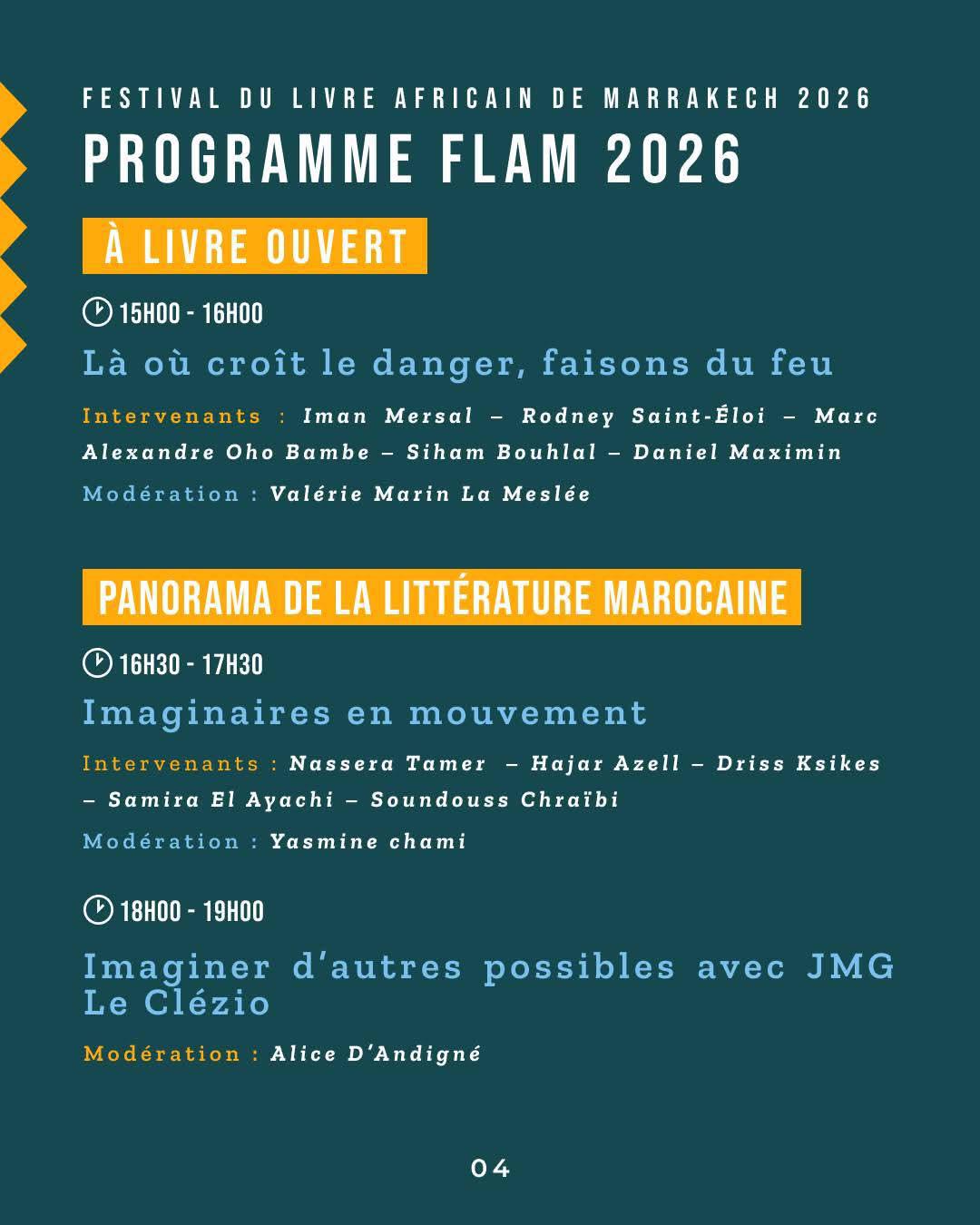 4ème édition du FLAM (Festival du Livre Africain de Marrakech)