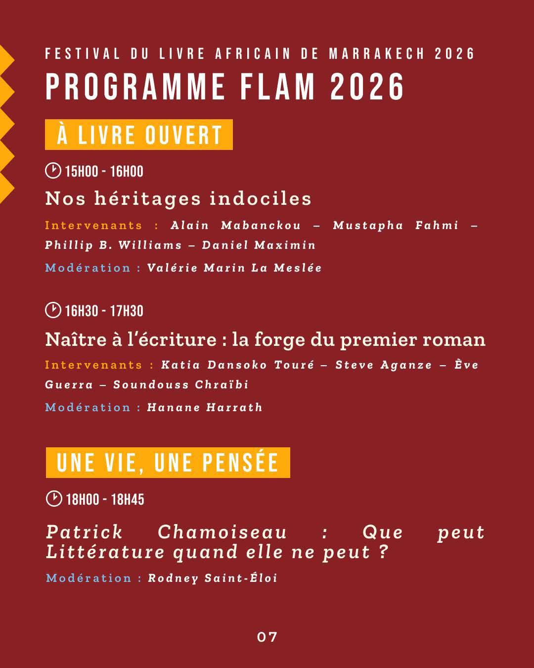4ème édition du FLAM (Festival du Livre Africain de Marrakech) 4ème édition du FLAM (Festival du Livre Africain de Marrakech)