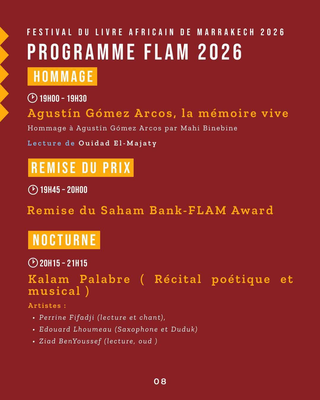 4ème édition du FLAM (Festival du Livre Africain de Marrakech)
