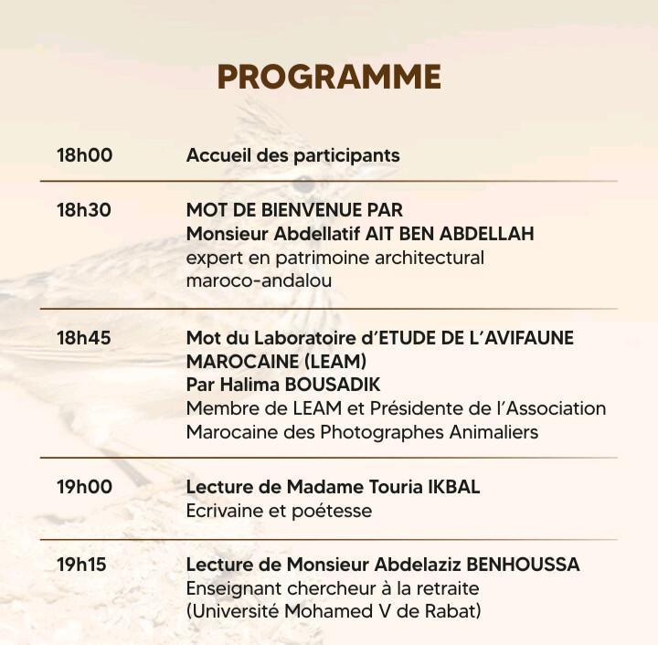 Présentation de l’ouvrage "Les Ailes de l’Oued Ad Deheb" à Dar Cherifa Présentation de l’ouvrage "Les Ailes de l’Oued Ad Deheb" à Dar Cherifa