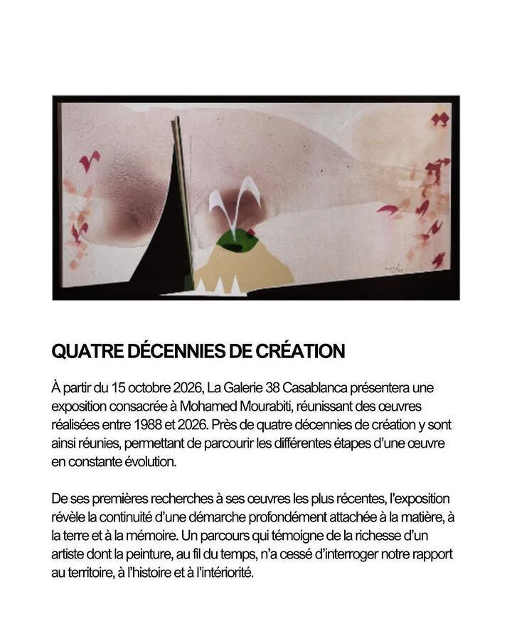 MOHAMED MOURABITI LA RÉTROSPECTIVE // SOON À LA GALERIE 38