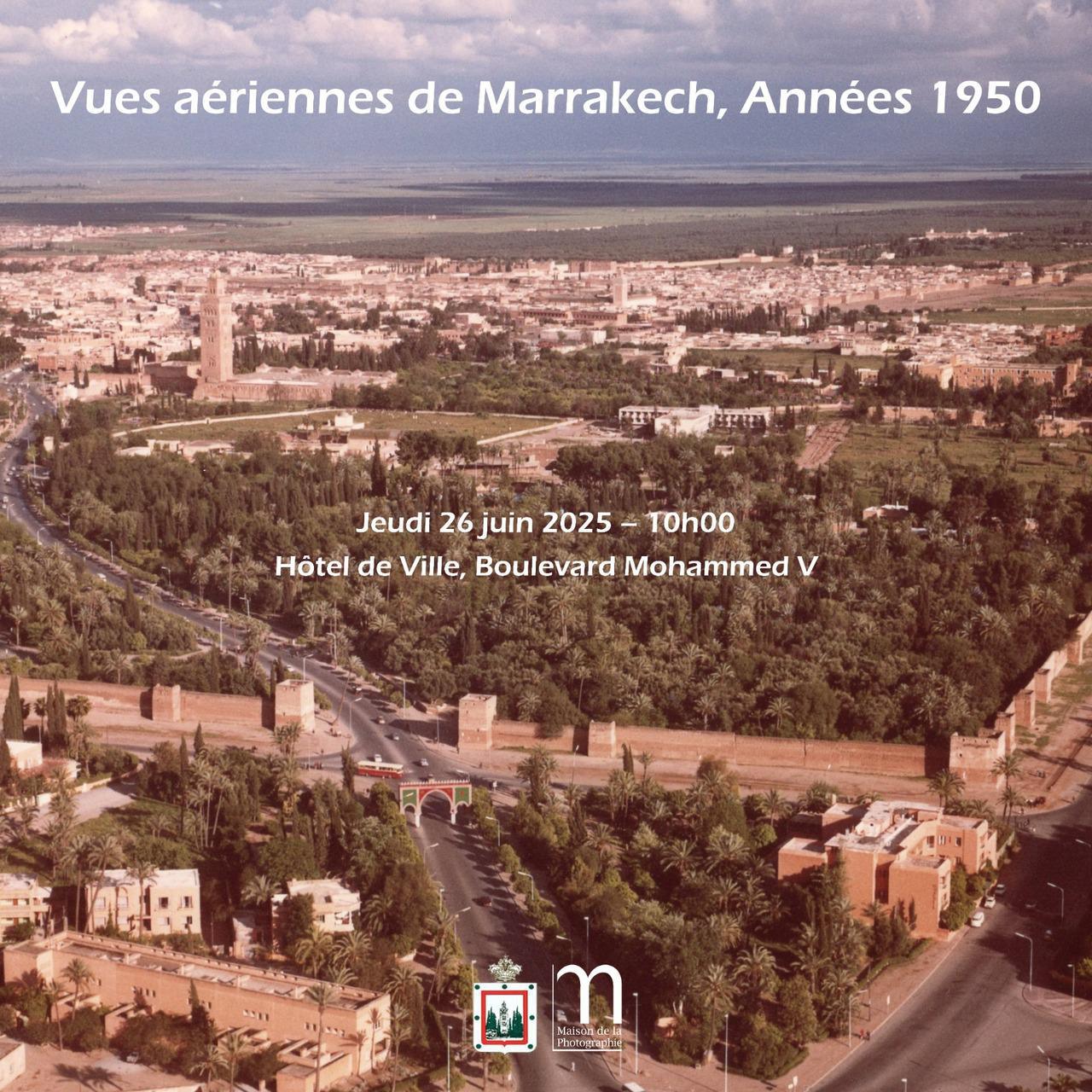 Vues aériennes de Marrakech,années 1950