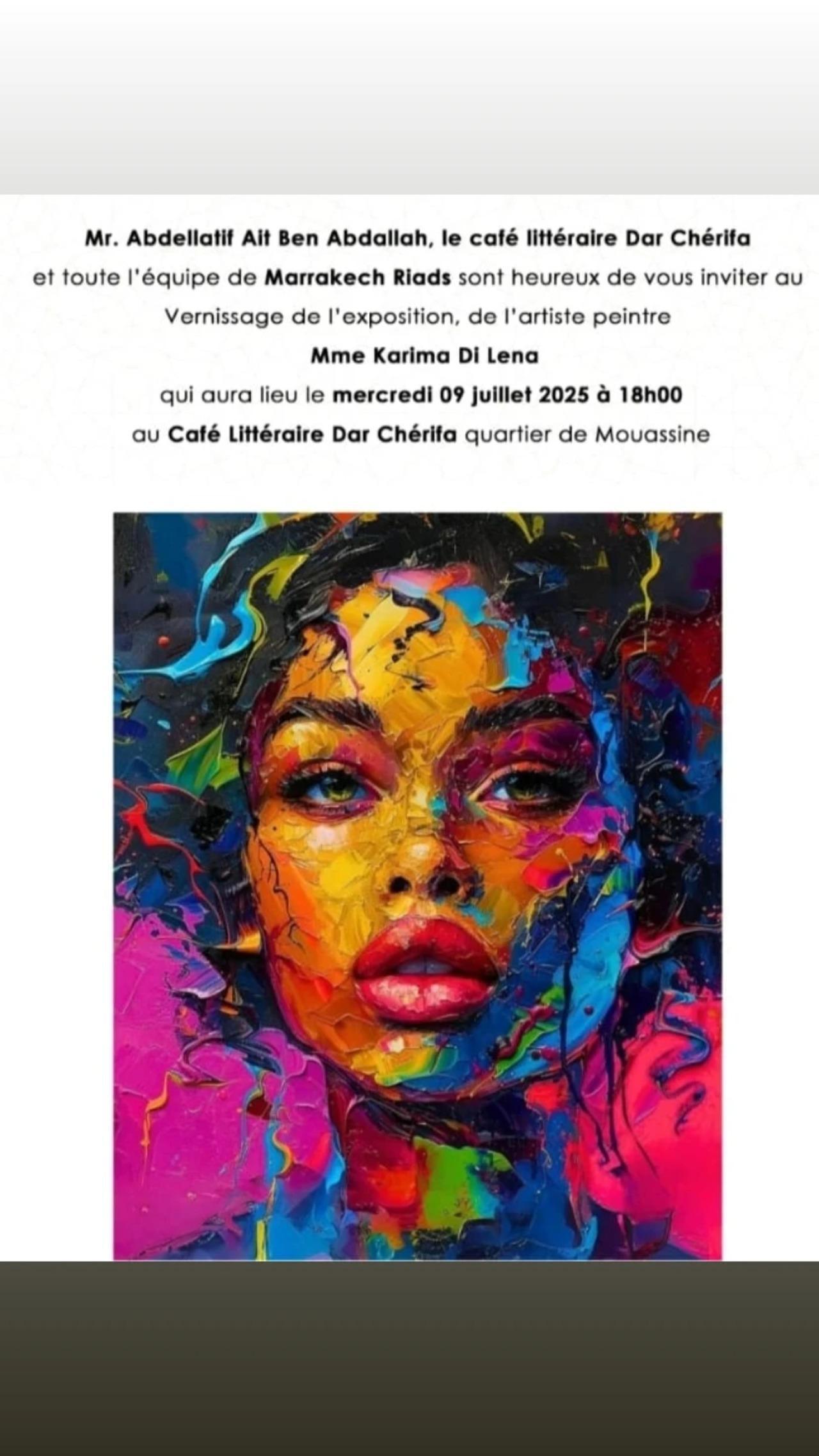 Exposition karima Deĺina à Dar Cherifa