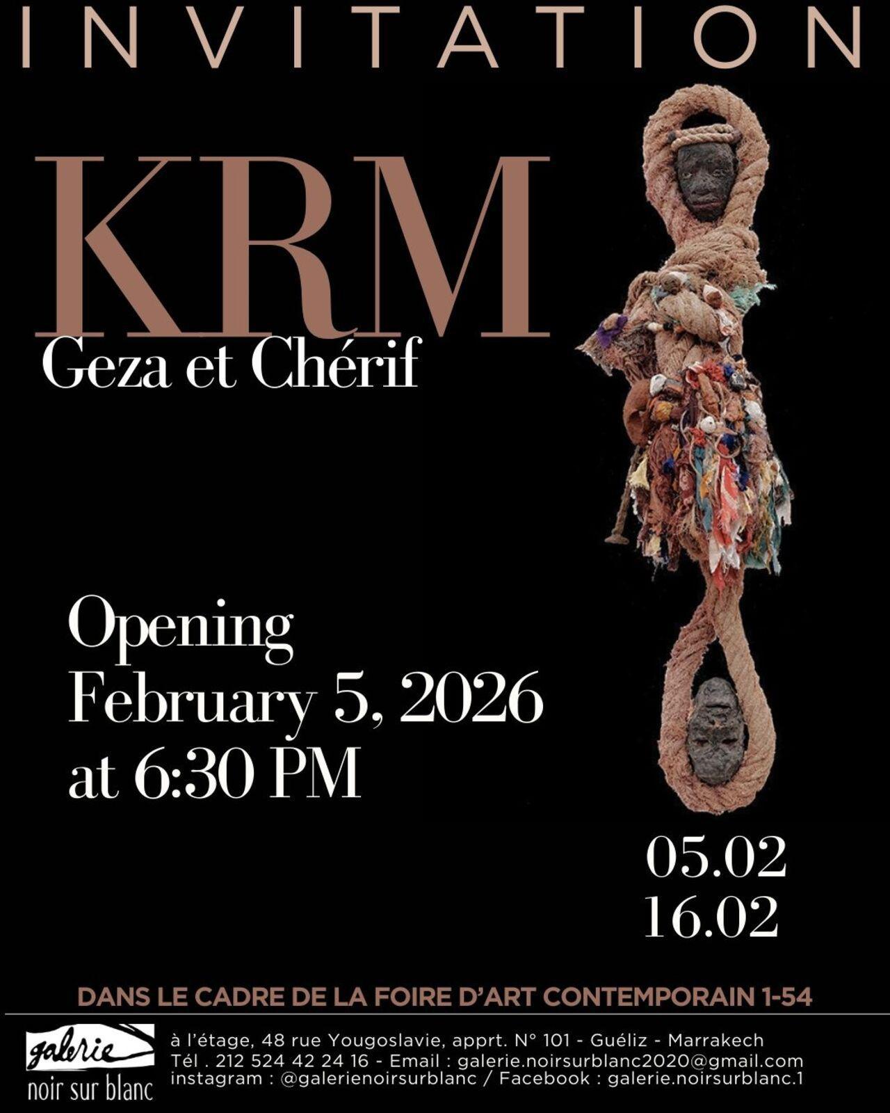 KRM – Chérif & Geza expose  « ESPRIT DU DÉSERT à la galerie Noir sur Blanc