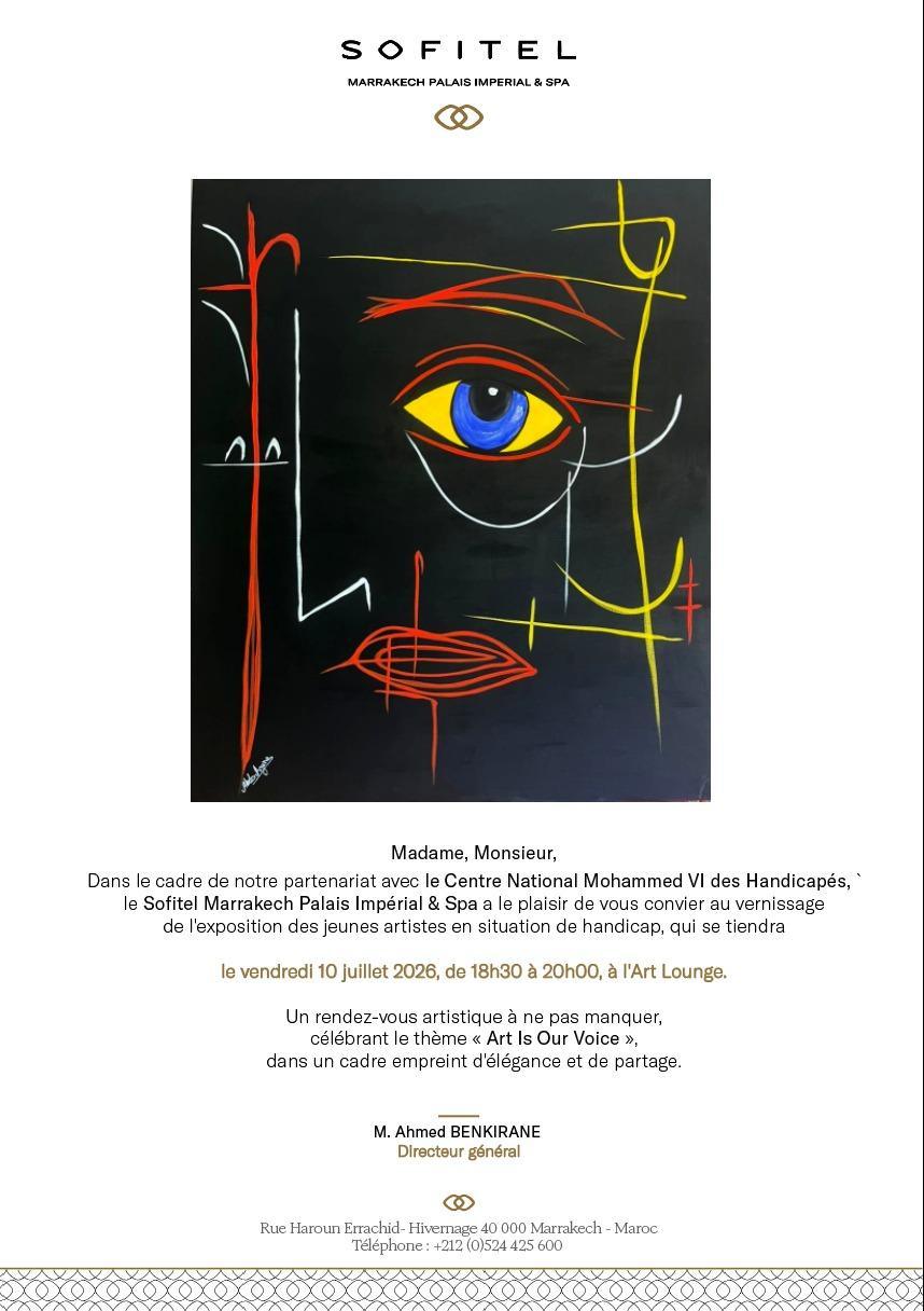 Exposition au Sofitel des jeunes artistes en situation d'handicap