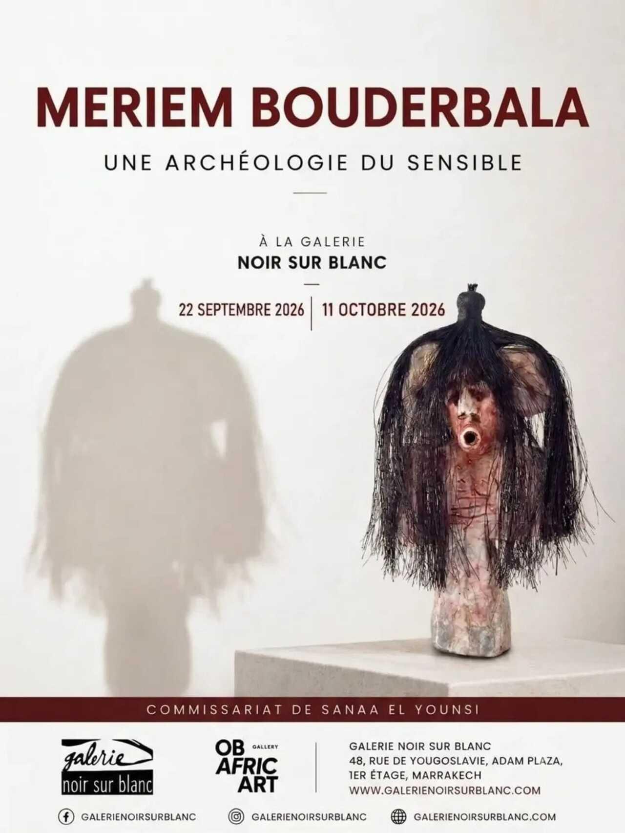 Meriem Bouderbala expose une archéooogie du sensible à la Galerie Noir sur Blanc