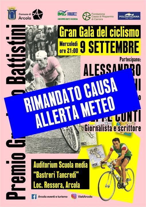EVENTO ANNULLATO Gran Galà del Ciclismo - Premio Battistini
