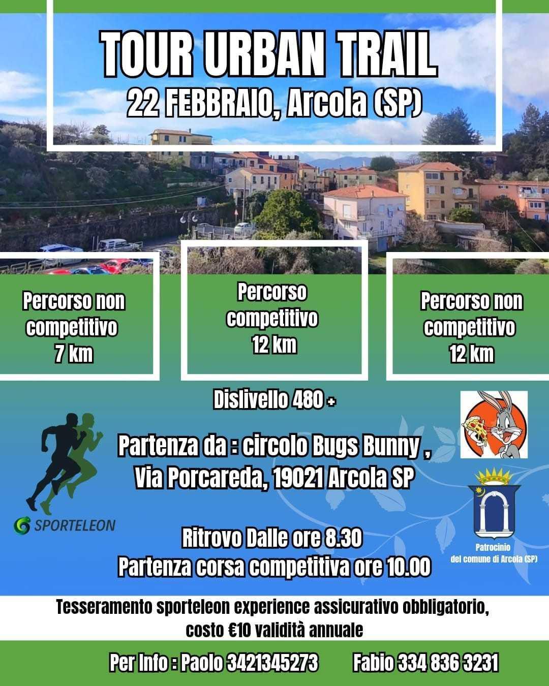Tour Urban Trail - Arcola (Ritrovo dalle ore 8.30 - Partenza corsa competitiva ore 10.00)