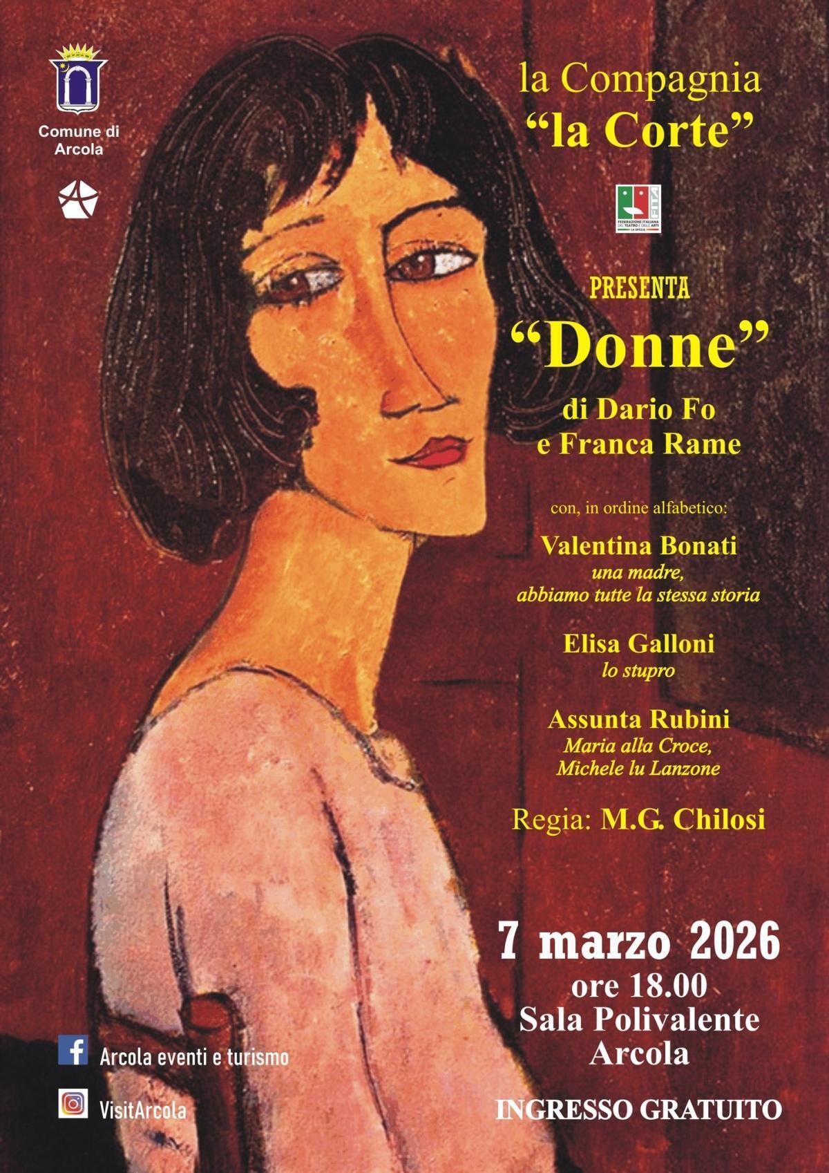 Spettacolo “Donne”, tratto dai testi di Dario Fo e Franca Rame (inizio ore 18.00)
