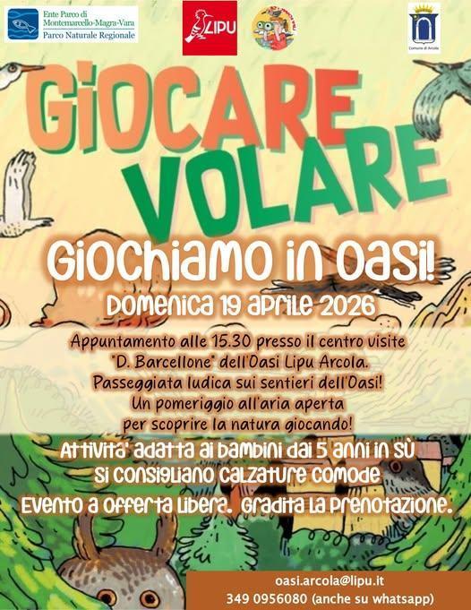 Giocare Volare - giochiamo in oasi (inizio ore 15.30)