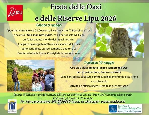 Festa delle Oasi e delle Riserve Lipu 2026 (dalle ore 9.30)