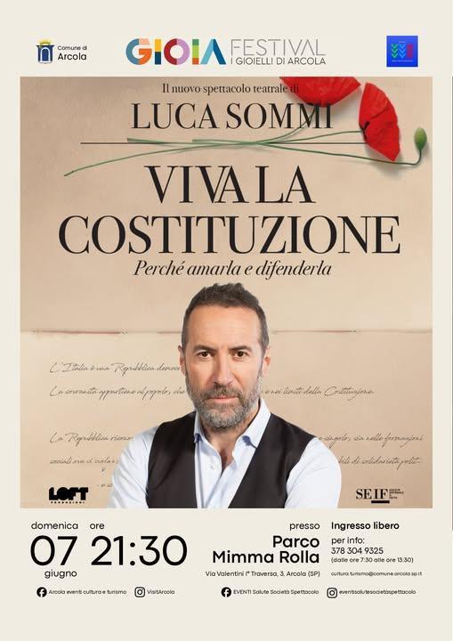 Luca Sommi “Viva la Costituzione. Perché amarla e difenderla” (inizio ore 21.30)