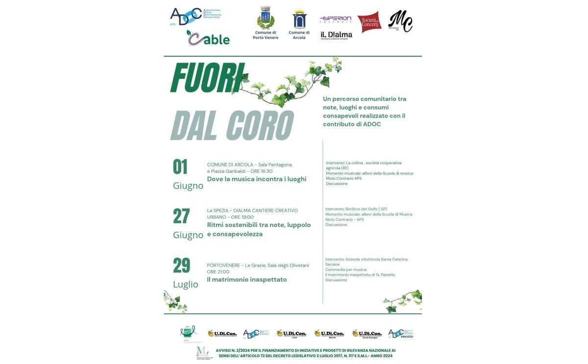 Fuori dal coro - Dove la musica incontra i luoghi (Inizio ore 16.30)
