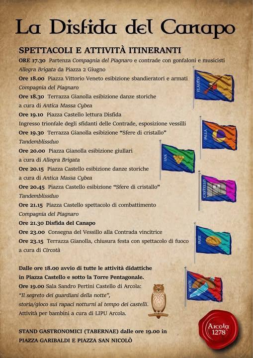 La Disfida del Canapo (spettacoli e attività itineranti a partire dalle ore 17.30)