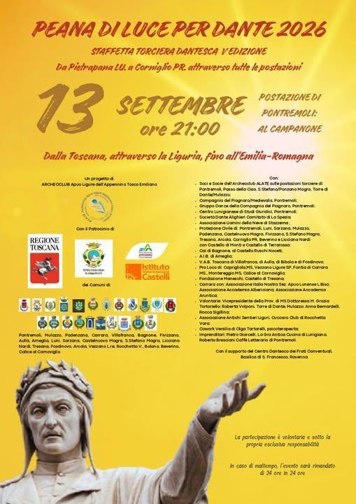 Peana di luce per Dante (dalle ore 21.00)