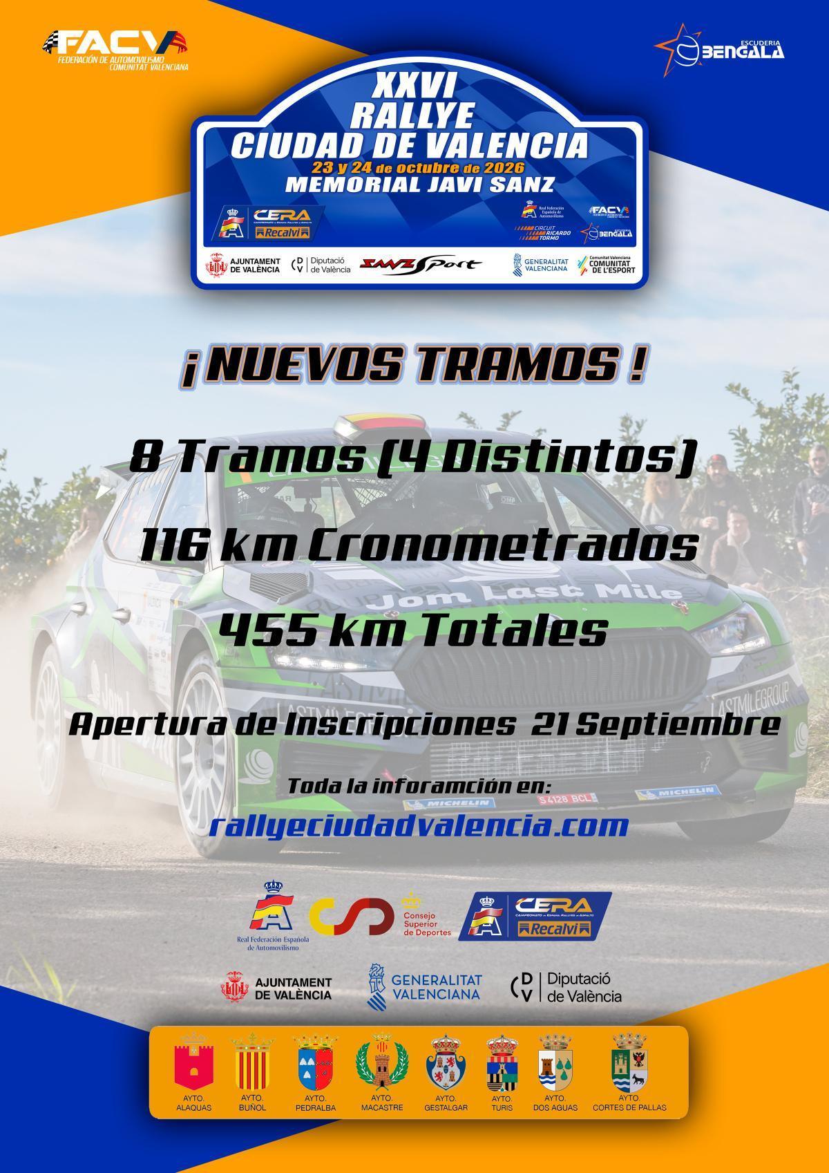 Presentado el XXVI Rallye Ciudad de Valencia - Memorial Javi Sanz Presentado el XXVI Rallye Ciudad de Valencia - Memorial Javi Sanz