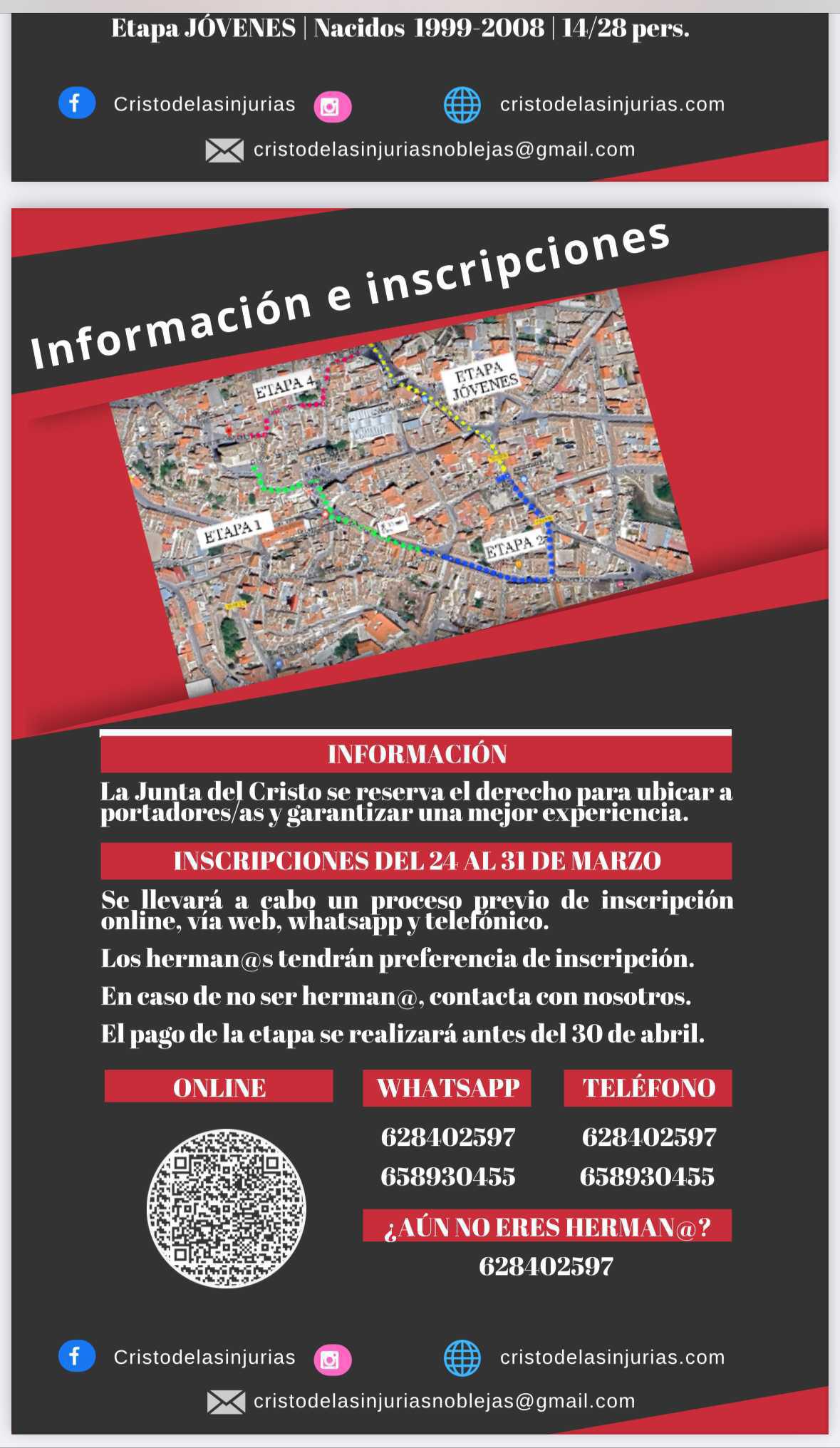 🔔 INSCRIPCIONES ABIERTAS – SEMANA SANTA 2025 🔔 🔔 INSCRIPCIONES ABIERTAS – SEMANA SANTA 2025 🔔