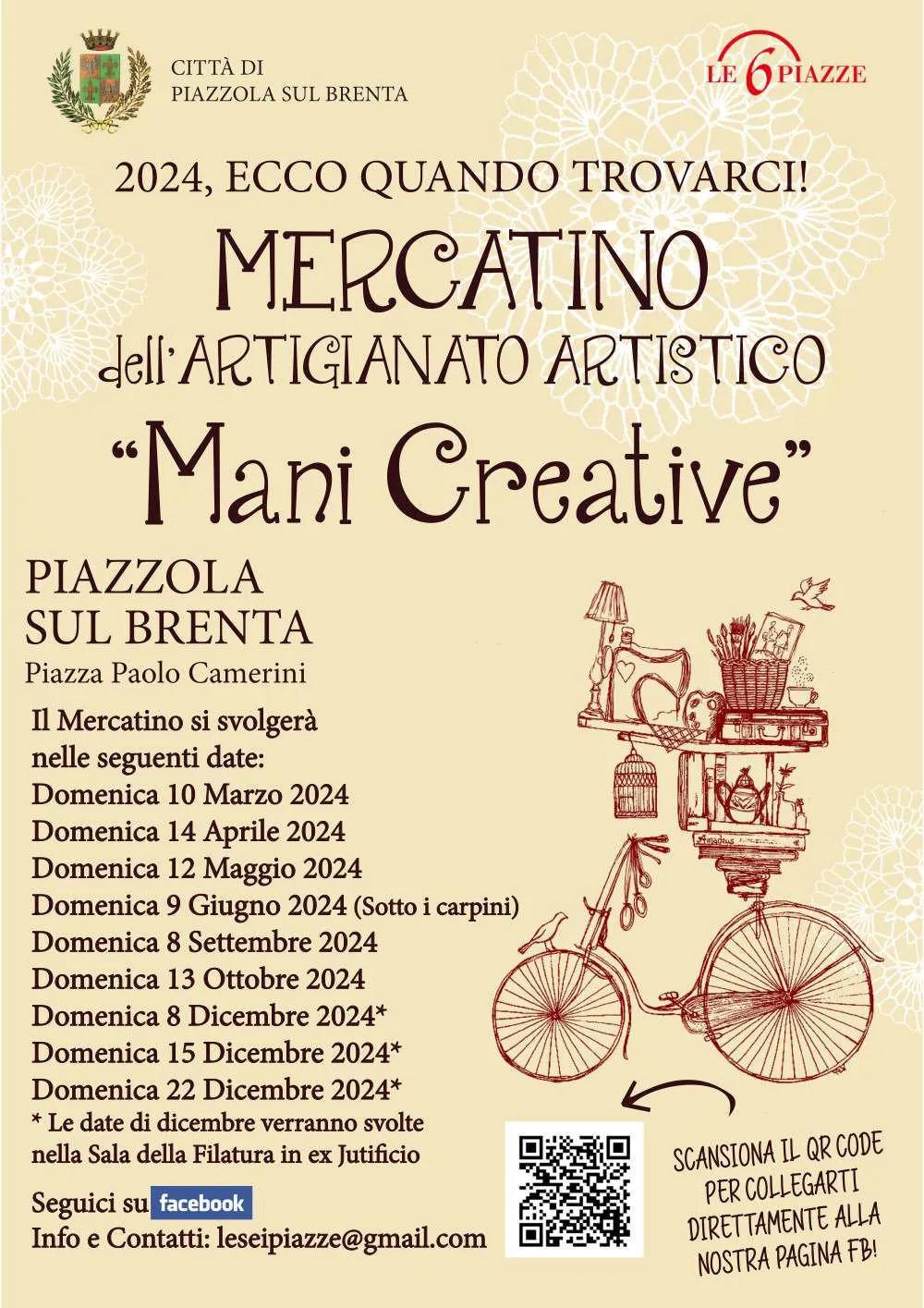 Mercatino dell'Artigianato Artistico "Mani Creative"