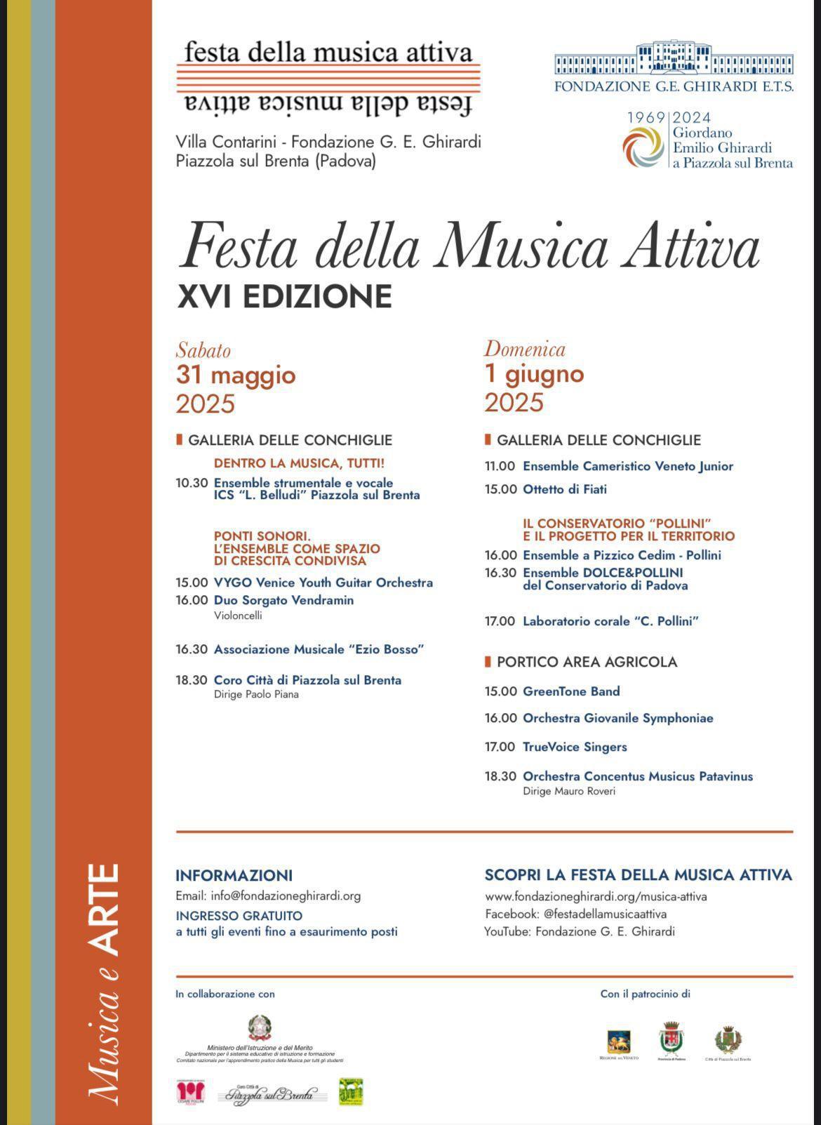 "Festa della Musica Attiva" - XVI edizione Villa Contarini
