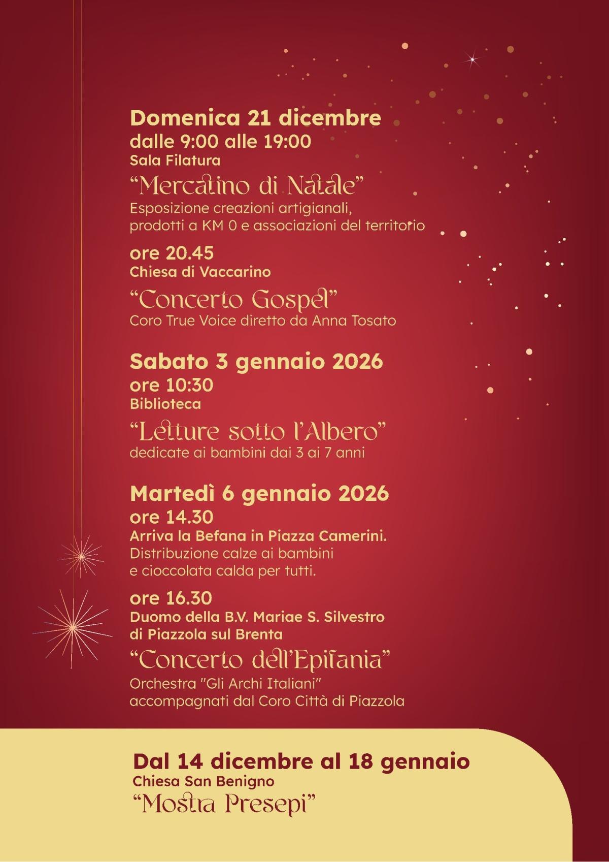 "Mercatino di Natale" (dalle ore 9:00 alle 19:00)