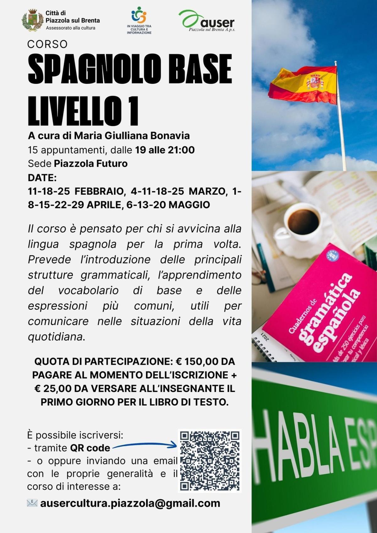 Corso di Spagnolo Base – Livello 1 (dalle ore 19.00 alle 21.00)