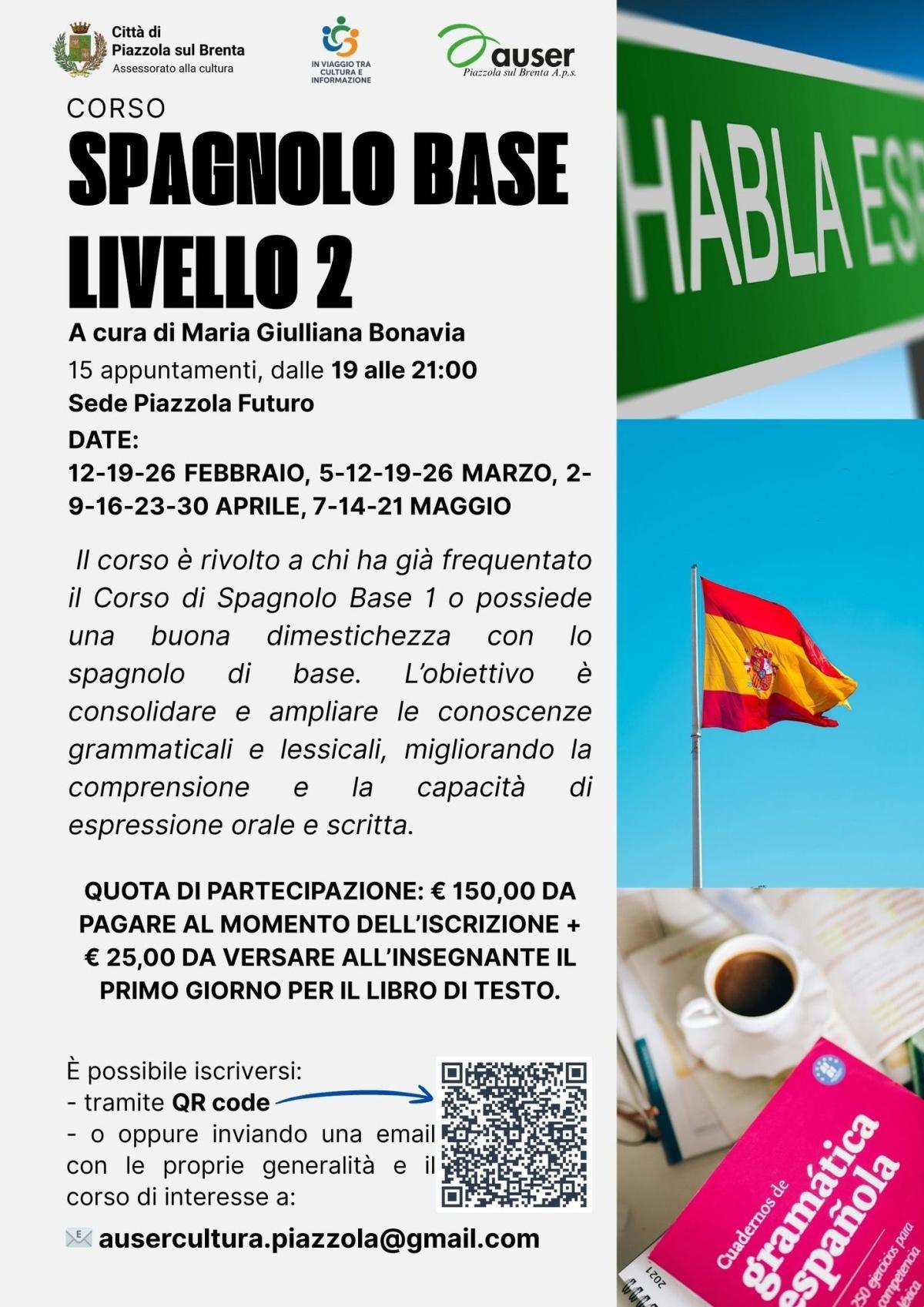 Corso di Spagnolo Base – Livello 2 (dalle ore 19.00 alle 21.00)