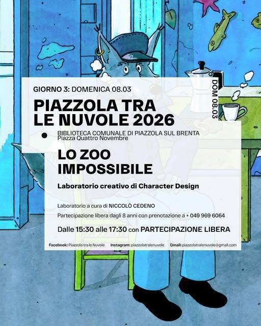 Lo Zoo Impossibile, Laboratorio creativo di Character Design - Piazzola tra le Nuvole (dalle ore 15.30 alle 17:30)