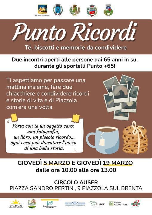 Punto Ricordi: Tè, biscotti e memorie da condividere (dalle ore 10.00 alle ore 13.00)