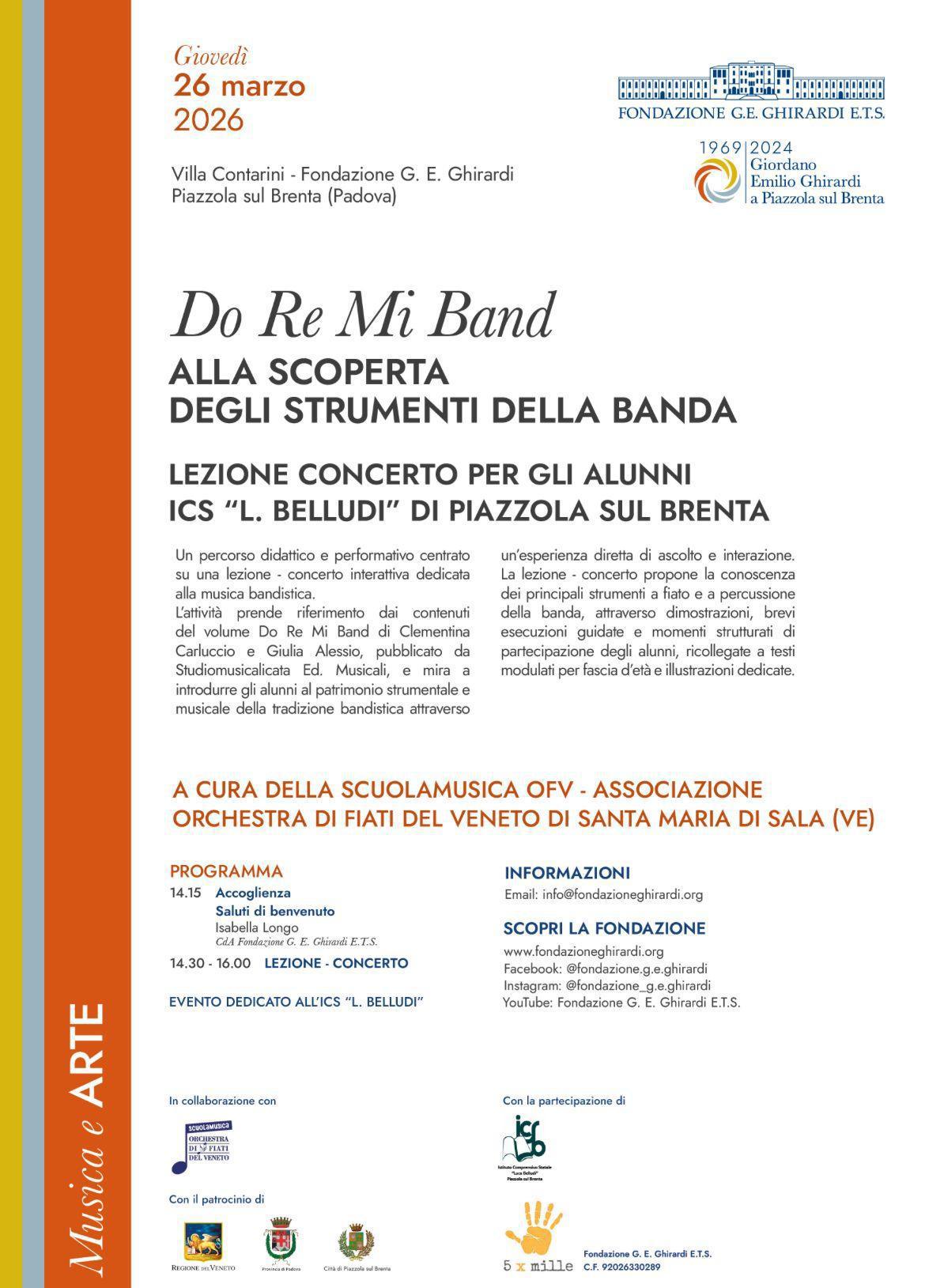 "Do Re Mi Band" Alla scoperta degli strumenti della banda (dalle ore 14.15 alle 16.00)
