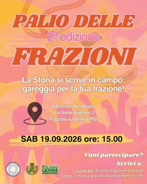 Palio delle Frazioni 2026 (dalle ore 15.00 in poi) Palio delle Frazioni 2026 (dalle ore 15.00 in poi)