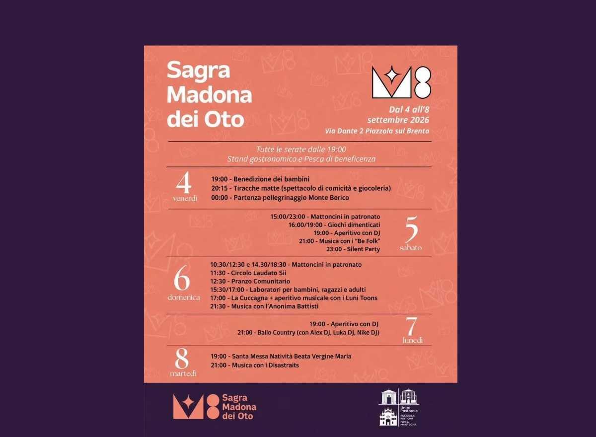 Sagra Madonna dei Oto (Dalle 19.00) Sagra Madonna dei Oto (Dalle 19.00)