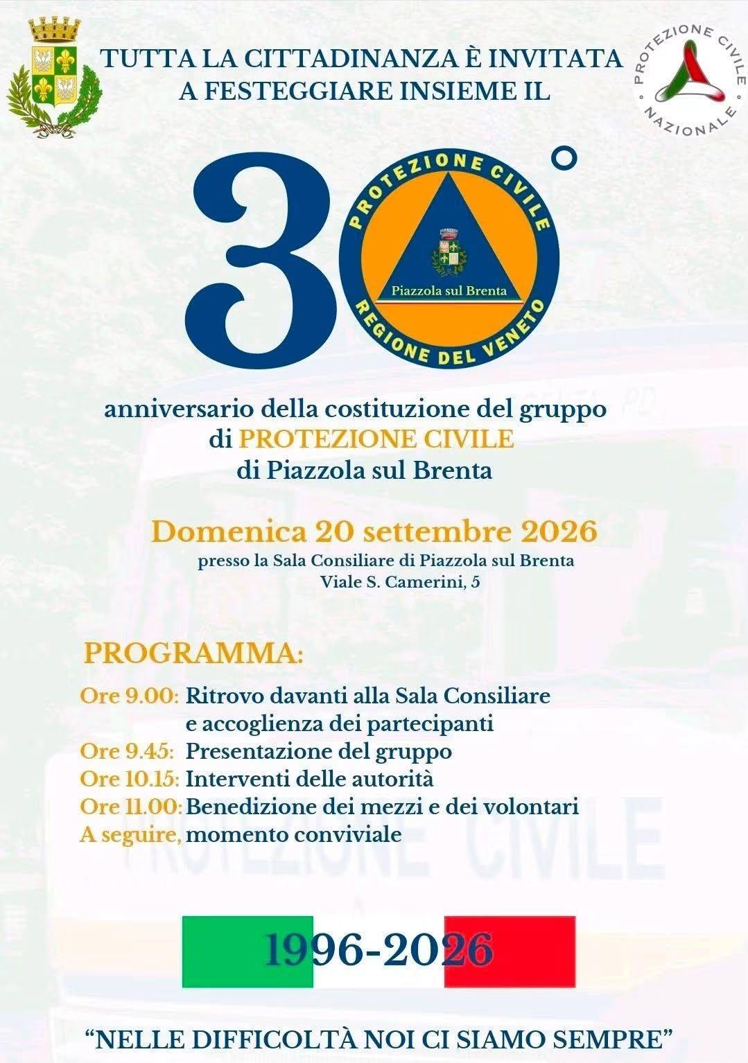 30° Anniversario della Protezione Civile (Inizio ore 9.00)