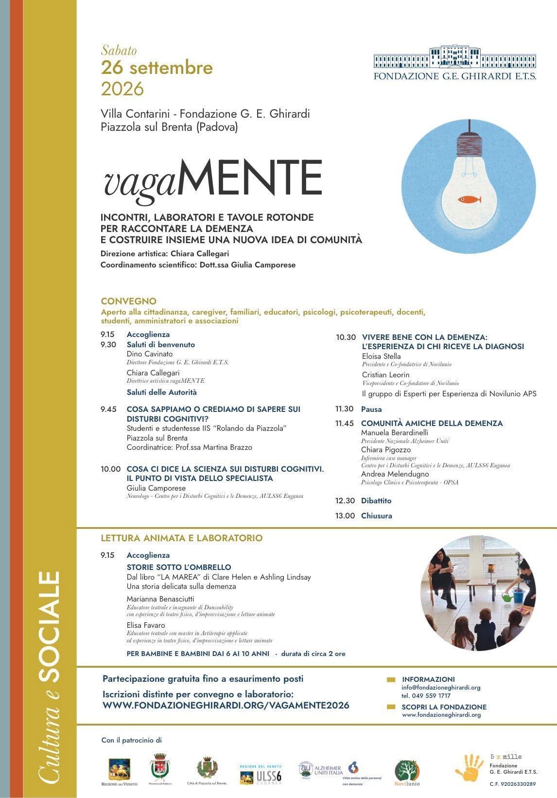 "vagaMENTE" - incontri, laboratori e tavole rotonde per raccontare la demenza (Dalle ore 9.15 alle 13.00)