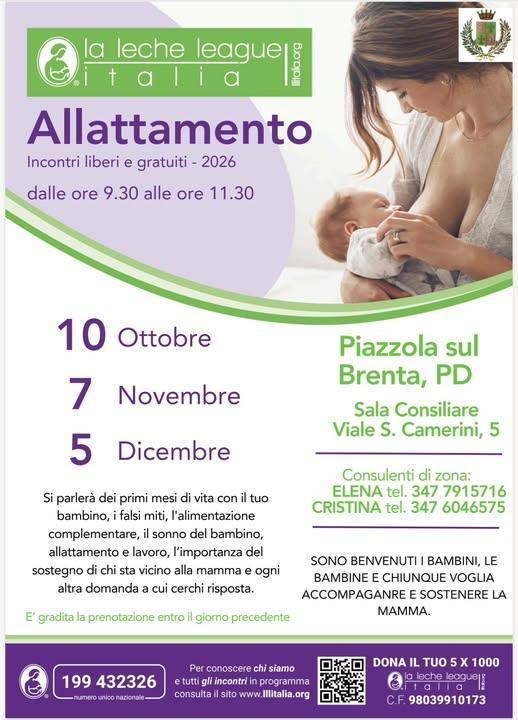 Allattamento - Incontri liberi e gratuiti (dalle ore 9.30 alle ore 11.30) Allattamento - Incontri liberi e gratuiti (dalle ore 9.30 alle ore 11.30)